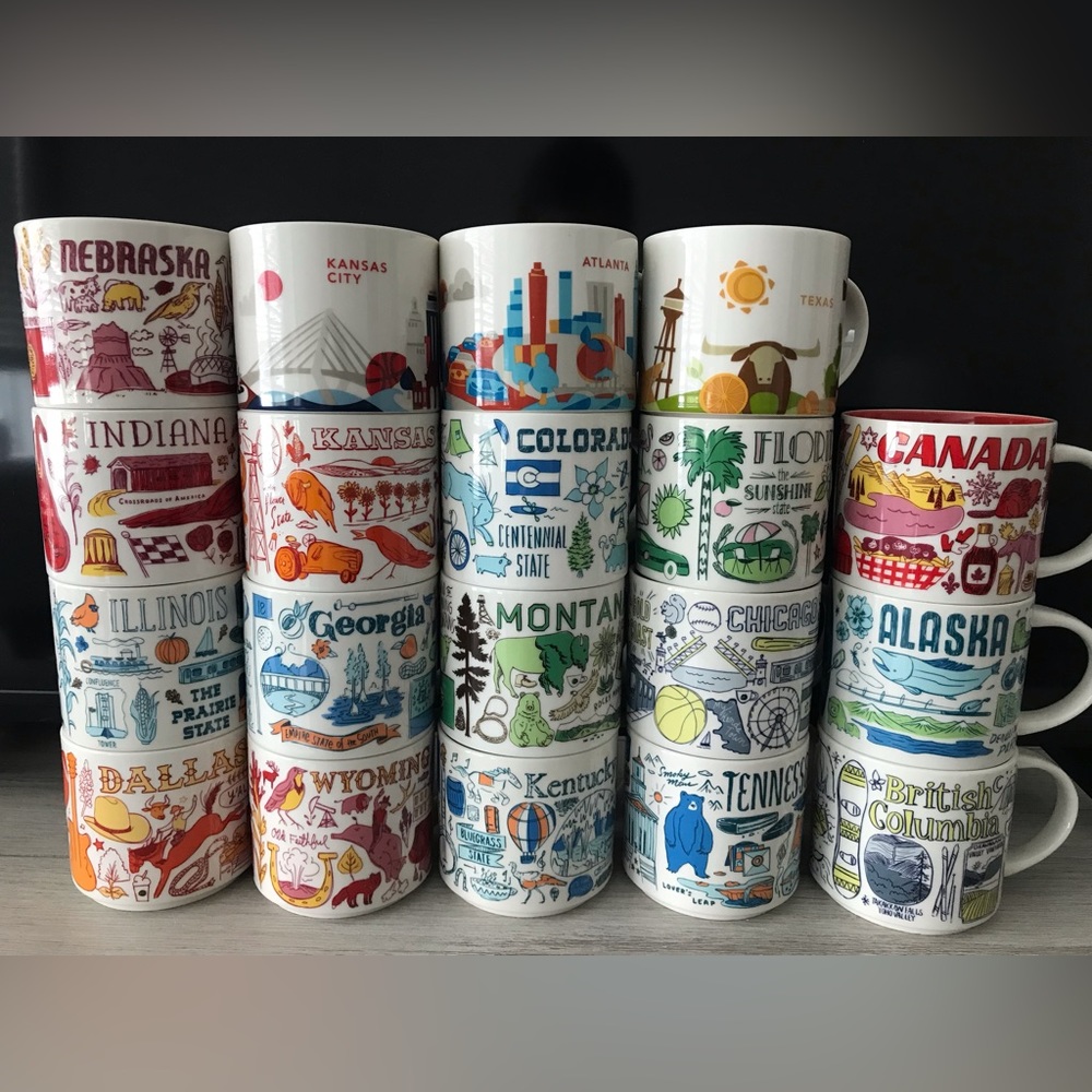 Starbucks You Are Here State Mugs (Lot of 19 count)